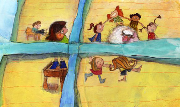 Mary Had a Little Lamb - Spread 4 - Color
