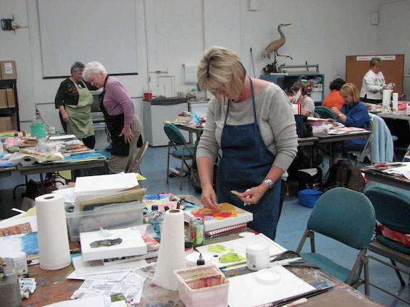Debbi hard at work