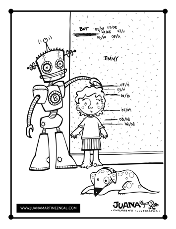 Growing - Coloring Page Growing Up