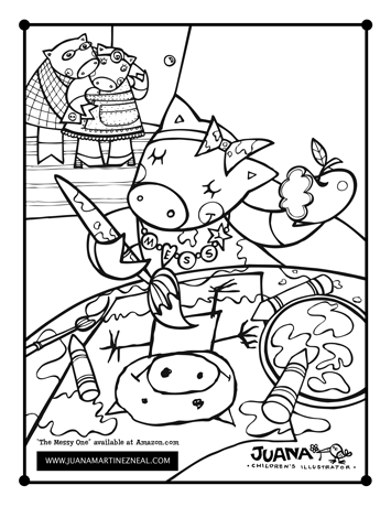 The Messy One - Coloring Page